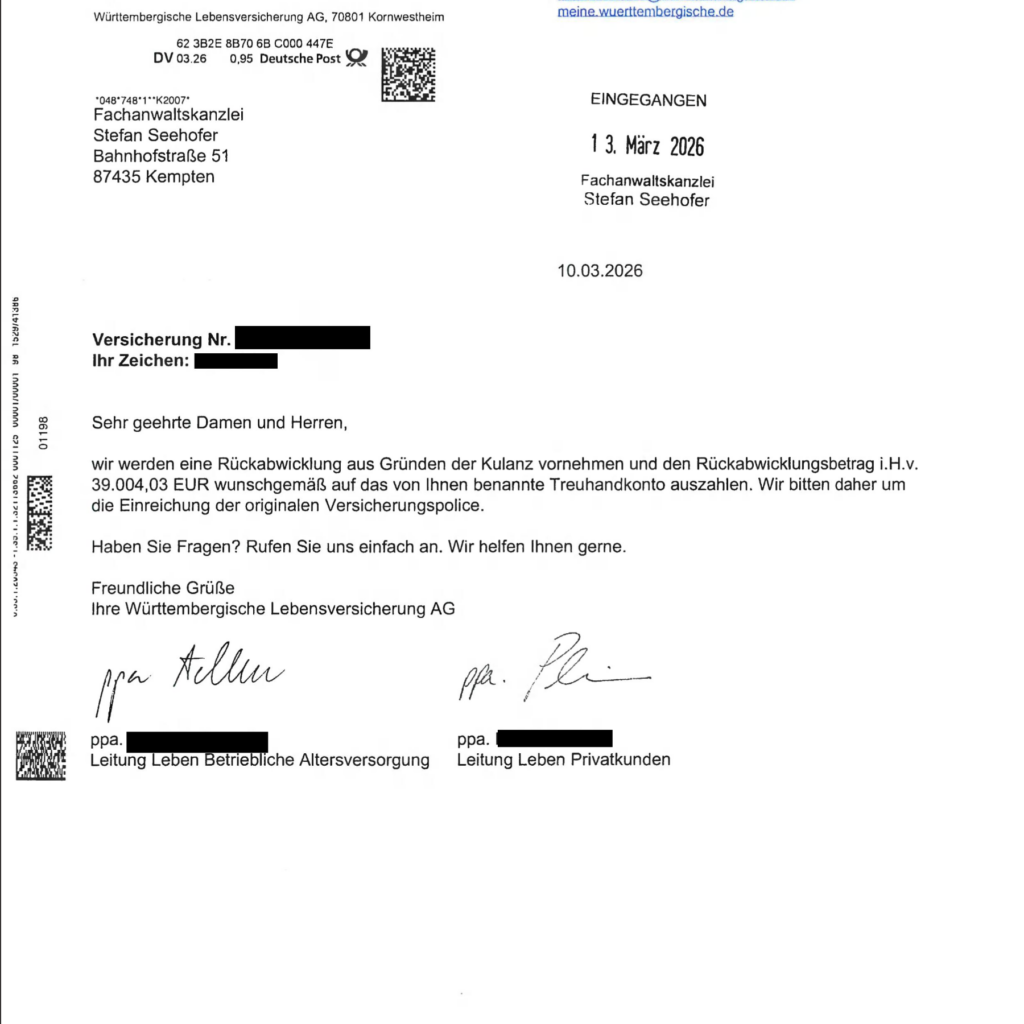 Württembergische Lebensversicherung AG: